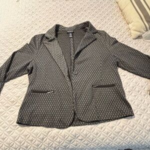 Soho Black and Gray Women's Blazer
